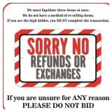 NO REFUNDS