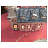 Decorative Ceramics, Glass Plates, and a Lighted C