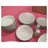 Lenox Dinnerware Set with Silver Trim, Multiple Pi