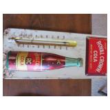 Royal Crown Cola Metal Thermometer Advertising Sig