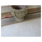 Concrete Planter and Wooden Ramp with Metal Plate