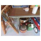 6-Foot Folding Table With Metal Frame and Wood-Gra