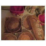Wicker and Rattan Baskets, Various Sizes and Desig