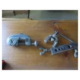 Two Metal Pipe Tools Including a Cutter and Bendin