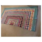 Handmade 72 x 72 Inch Patchwork Quilt with Multico
