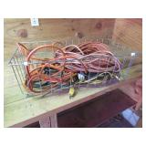 5 Mixed Electrical Cords Assorted Lengths and Colo