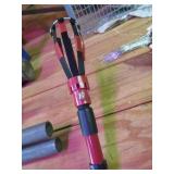 Red Telescopic Pole With Steel Wire Cage and Warni