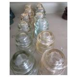 Clear Glass Insulators in Various Sizes