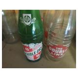 Vintage Soda Bottles Featuring Double-Dry, Roberso