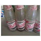Four Sparkling Pepsi-Cola 10 fl oz Glass Bottles w