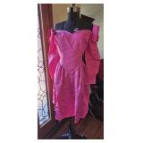 1980s Prom or Bride's Maid Dress Fuschia