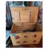 Wooden Duck Ammo Box with VHS Movies