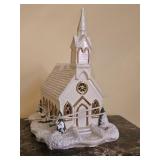 Vintage Ceramic Light Up Christmas Church