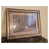 Antique Framed Print The Toll Paid