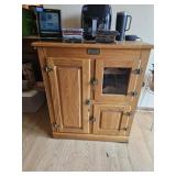 Vintage Oak Icebox White Clad Simmons Hardware