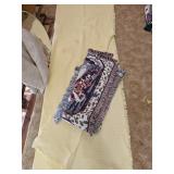 Woven Table Runner & Vintage Throws