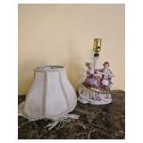 Figural Colonial Courting Couple Lamp