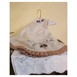 Christmas Tree Skirt Embroidered Rectangular