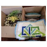 2 Boxes of Spring Florals, Decor, and More