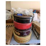 Tins of Vintage Buttons and Sewing Notions