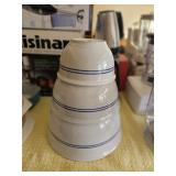 Set of 3 Stoneware Mixing Bowls