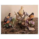 Lefton, Lenox Garden Bird Figurines Porcelain