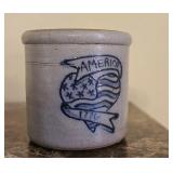 Rowe Pottery Salt Glazed Crock USA