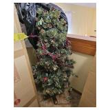 Pre Decorated Christmas Tree Wooden Stand