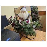Large Sant in Pre Decorated Sleigh With Tags