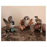Collection of Lenox Porcelain Bird Figurines