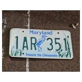 Maryland License Plate