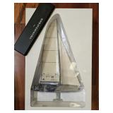 Volvo Ocean Race Sailboat w Plaque & Shelf