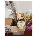 Faux Florals Calla Lillies, Forsithia, Peacock