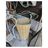 Wicker Fish Umbrella Cane Holder Basket