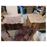 Vintage Marble Top End Tables