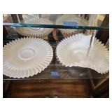Fenton Silver Crest Milk Glass Bowl