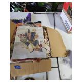 Iron Flag Holder & Box Full of Garden Flags