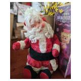 Vintage Rubber Face Plush Santa Claus Doll