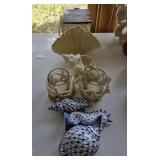 Coastal Decor Items Ceramic Shells, Seahorse,