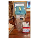 Framed Christmas PIctures, Mirrors, Ribbon etc