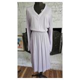 Leslie Fay 1980's Lavender Cotton Blend Dress