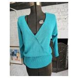 Vintage 70s Loose Knit Sweater Turquoise