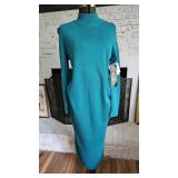 I.K.C. Wool Turqoise Sweater Dress 90s NWT