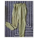 Forenza Vintage 90'so Pure Silk Pants Army Green
