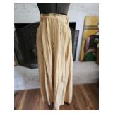 Vintage 80's Forenza Skirt Flowy Pure Silk Tan