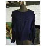 Zara Blue Blouse Size Large