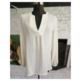 Spense V Neck Ivory Blouse Size Medium