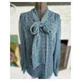 Covington Blouse Chiffon Sleeve Large