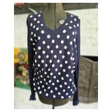 The Limited Blue Polka Dot Sweater