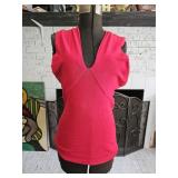 Arden B Red Knit Blouse Size Med